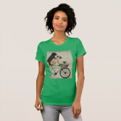 Pugs op fiets t-shirt (Voorkant volledig)