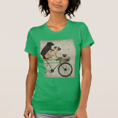 Pugs op fiets t-shirt (Voorkant)