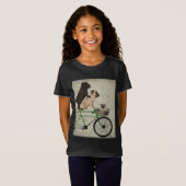Pugs op fiets t-shirt (Voorkant volledig)