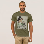 Pugs op fiets t-shirt (Voorkant volledig)