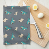 Pugs' Pattern, Dogs Rule. Theedoek (Quarter Fold)