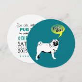 Pugs Regeert Feest Kaart (Voorkant / Achterkant)