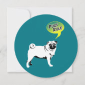 Pugs Regeert Feest Kaart (Voorkant)