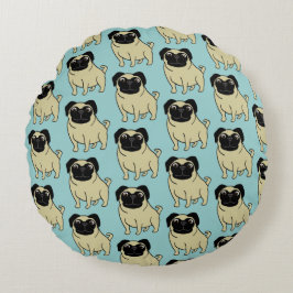 Pugs Rond Kussen