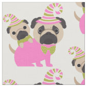 Pugs - Roze en groen Stof (Close Up)