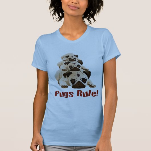 Pugs Rule! 1 T-shirt (Voorkant)
