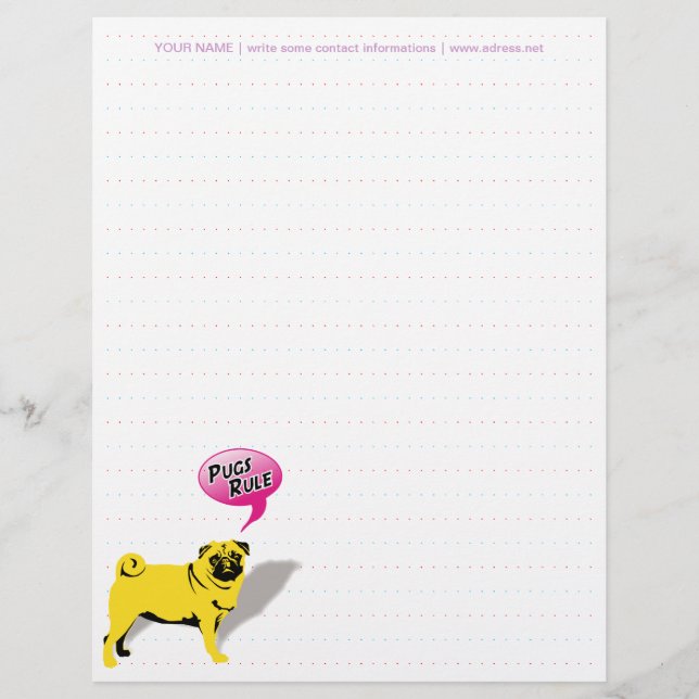 Pugs Rule Letterhead (Voorkant)