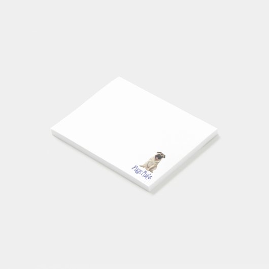 Pugs Rule Puppy Dog Post IT Sticky Notes (Schuin)