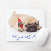 Pugs Rule Puppy Mousepad Muismat (Met muis)