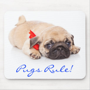 Pugs Rule Puppy Mousepad Muismat