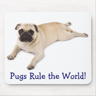 Pugs Rule voor de Wereld Mousepad Muismat