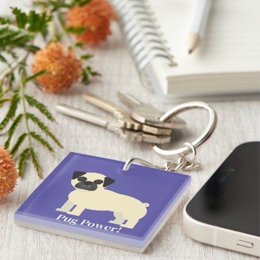 Pugs,  sleutelhanger (Voorkant Rechts)