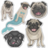 Pugs Sticker (Voorkant)