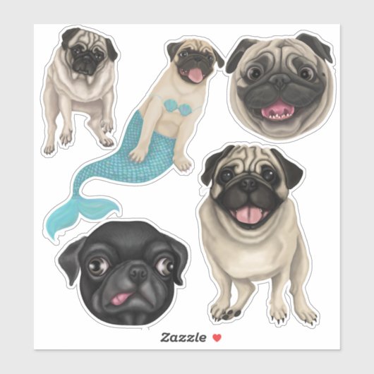 Pugs Sticker (Vel)