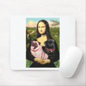 Pugs (Tamme + Zwart) - Mona Lisa Muismat (Met muis)