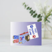 Pugs tegen Trump Briefkaart (Staand voorkant)