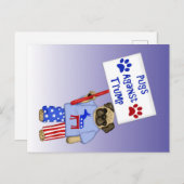 Pugs tegen Trump Briefkaart (Voorkant / Achterkant)