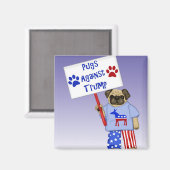 Pugs tegen Trump Magneet (Voorkant / Achterkant)