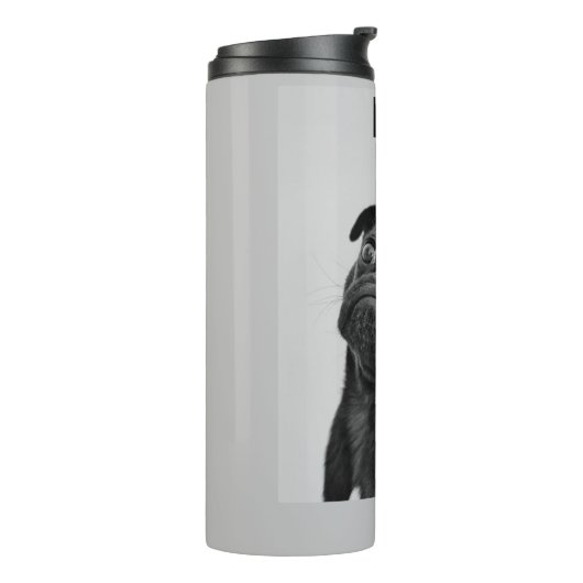 PUGS thermische tumbler op maat. Thermosbeker (Gedraaid links)