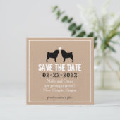 Pug's Trouwdag Bewaar de Datum Save The Date (Staand voorkant)