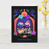 pugs van de suikerschedel kaart (Gele Bloem)