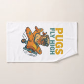 Pugs Vliegen Hoog Handdoek (Handdoek)