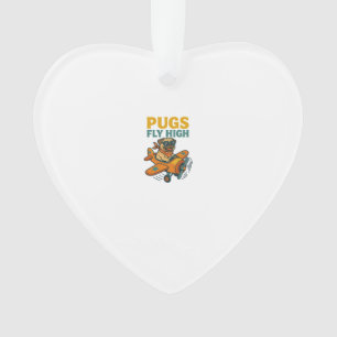 Pugs Vliegen Hoog Ornament