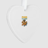 Pugs Vliegen Hoog Ornament (voorkant)