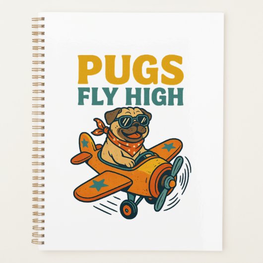 Pugs Vliegen Hoog Planner (Voorkant)