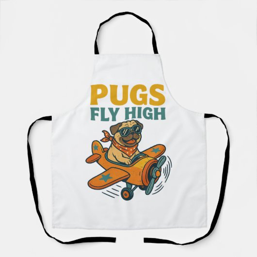 Pugs Vliegen Hoog Schort (Voorkant)