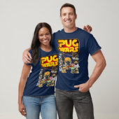 Pugs Wars - Funny Pug Dog Sci-Fi Film Parodie T-shirt (Unisex)