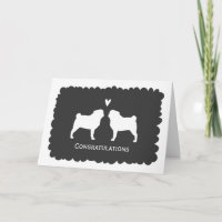 Pugs Wedding Gefeliciteerd Dog Pas getrouwd Gefeli