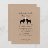Pugs Wedding Invitation Kaart (Voorkant / Achterkant)