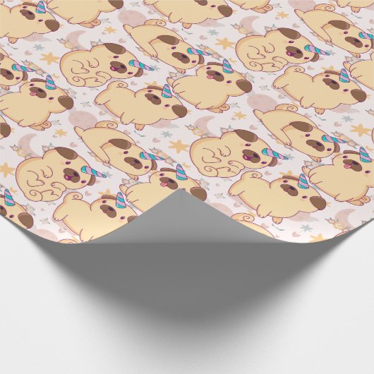 Pugs Wrapping Paper Cadeaupapier (Hoek)