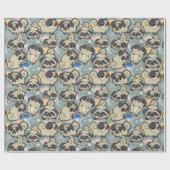 Pugs Wrapping Paper Cadeaupapier (Vlak)