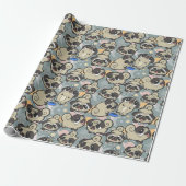 Pugs Wrapping Paper Cadeaupapier (Uitgerold)