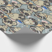 Pugs Wrapping Paper Cadeaupapier (Hoek)