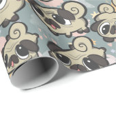 Pugs Wrapping Paper Cadeaupapier (Rol Hoek)