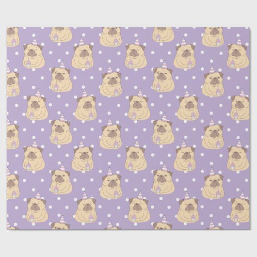 Pugs Wrapping Paper Cadeaupapier (Vlak)