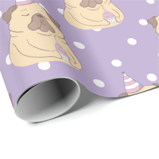 Pugs Wrapping Paper Cadeaupapier (Rol Hoek)