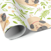 Pugs Wrapping Paper Cadeaupapier (Rol Hoek)