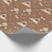 Pugs Wrapping Paper Cadeaupapier (Hoek)