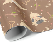Pugs Wrapping Paper Cadeaupapier (Rol Hoek)