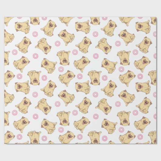 Pugs Wrapping Paper Cadeaupapier (Vlak)