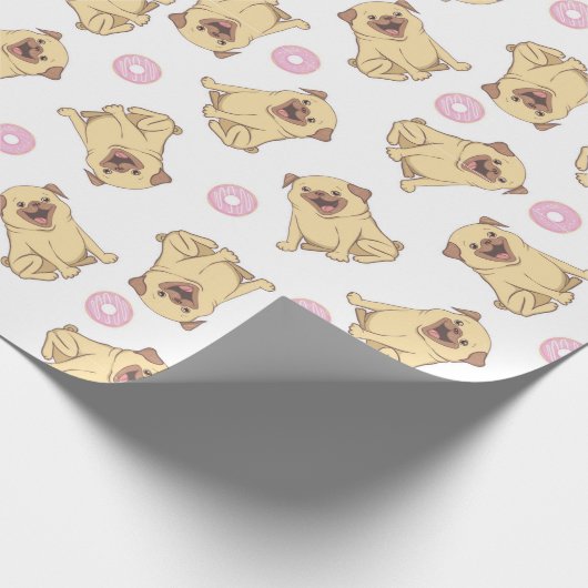 Pugs Wrapping Paper Cadeaupapier (Hoek)