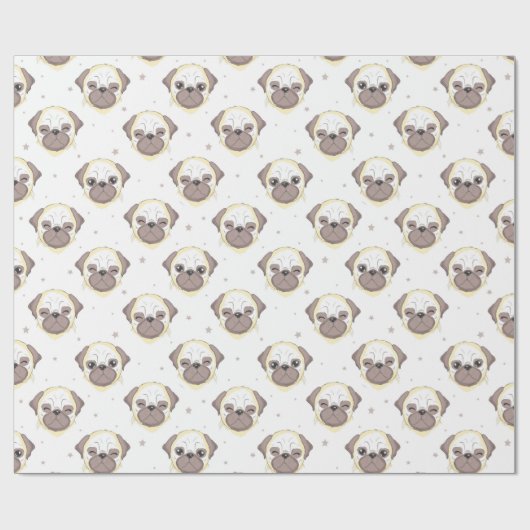 Pugs Wrapping Paper Cadeaupapier (Vlak)