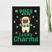 Pugs Zijn Mijn Geluksbrengers St. Patrick's Dag Ka Kaart (Voorkant)