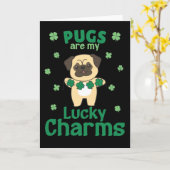 Pugs Zijn Mijn Geluksbrengers St. Patrick's Dag Ka Kaart (Gele Bloem)