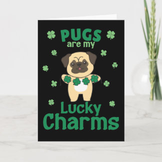 Pugs Zijn Mijn Geluksbrengers St. Patrick's Dag Ka Kaart