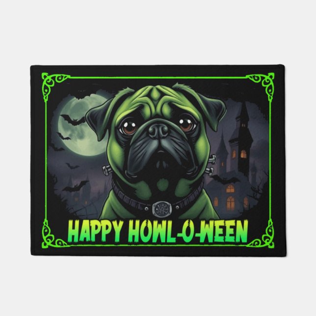 Pugstein Happy Howl-o-ween Deurmat (Voorkant)